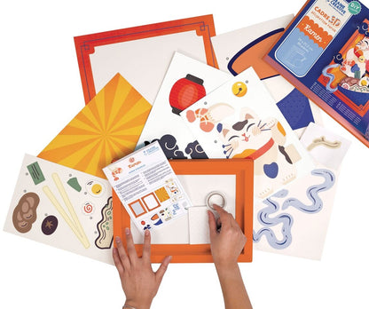 Le kit contient 9 planches prédécoupées, 2 planches de stickers, des adhésifs et une notice illustrée. Une activité manuelle facile, sans colle ni ciseaux, idéale pour enfants et adultes. Parfait pour offrir en cadeau ou partager un moment créatif en famille 👨‍👩‍👧.