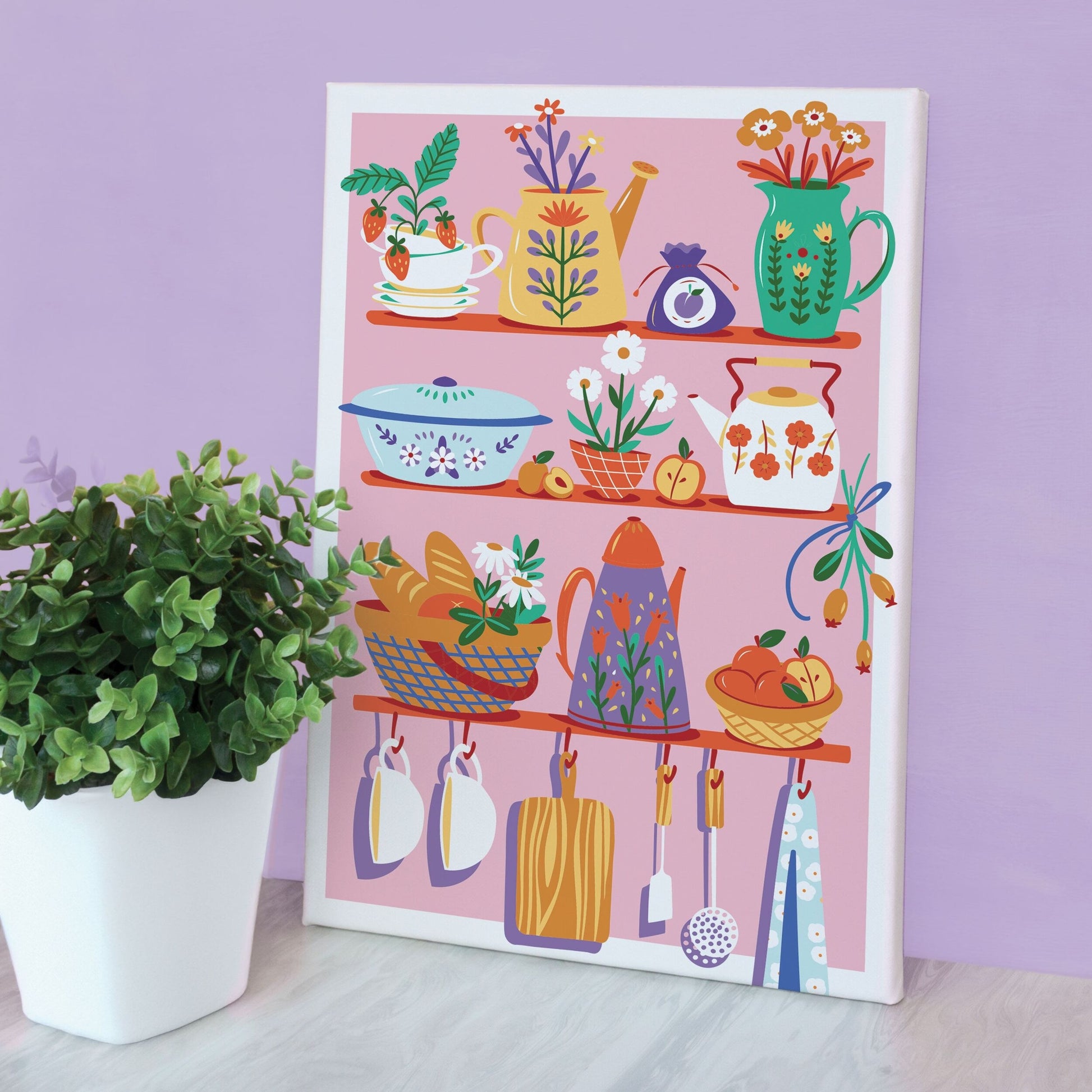 Peinture au Numéro 20x30 – Côté Cuisine | Kit DIY Débutants GRAINE CREATIVE