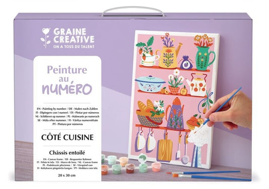 Peinture au Numéro 20x30 – Côté Cuisine | Kit DIY Débutants GRAINE CREATIVE