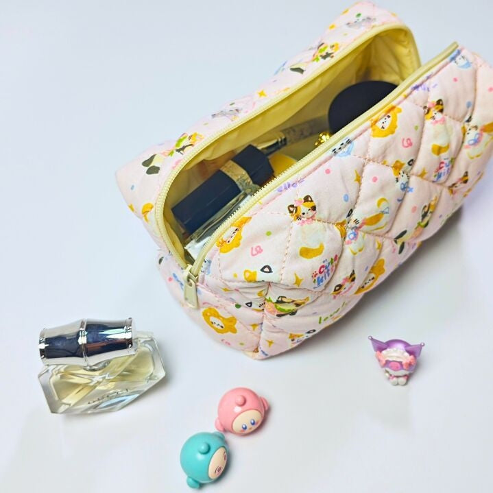 Coffret Kawaï Cute Kitty Chat Tote Bag & Trousse Idée Cadeau MINISUKI