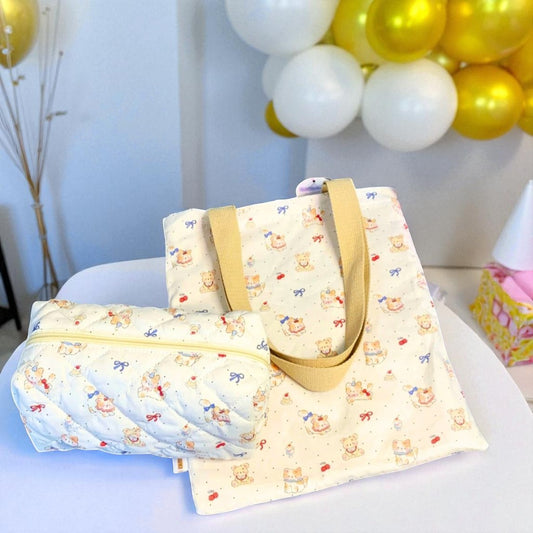 Coffret Kawaï Ronrons Chats & Oursons – Sac & Trousse Idée Cadeau MINISUKI