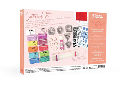Coffret Bijoux FIMO – Pampilles interchangeables | Kit DIY boucles d’oreilles personnalisées