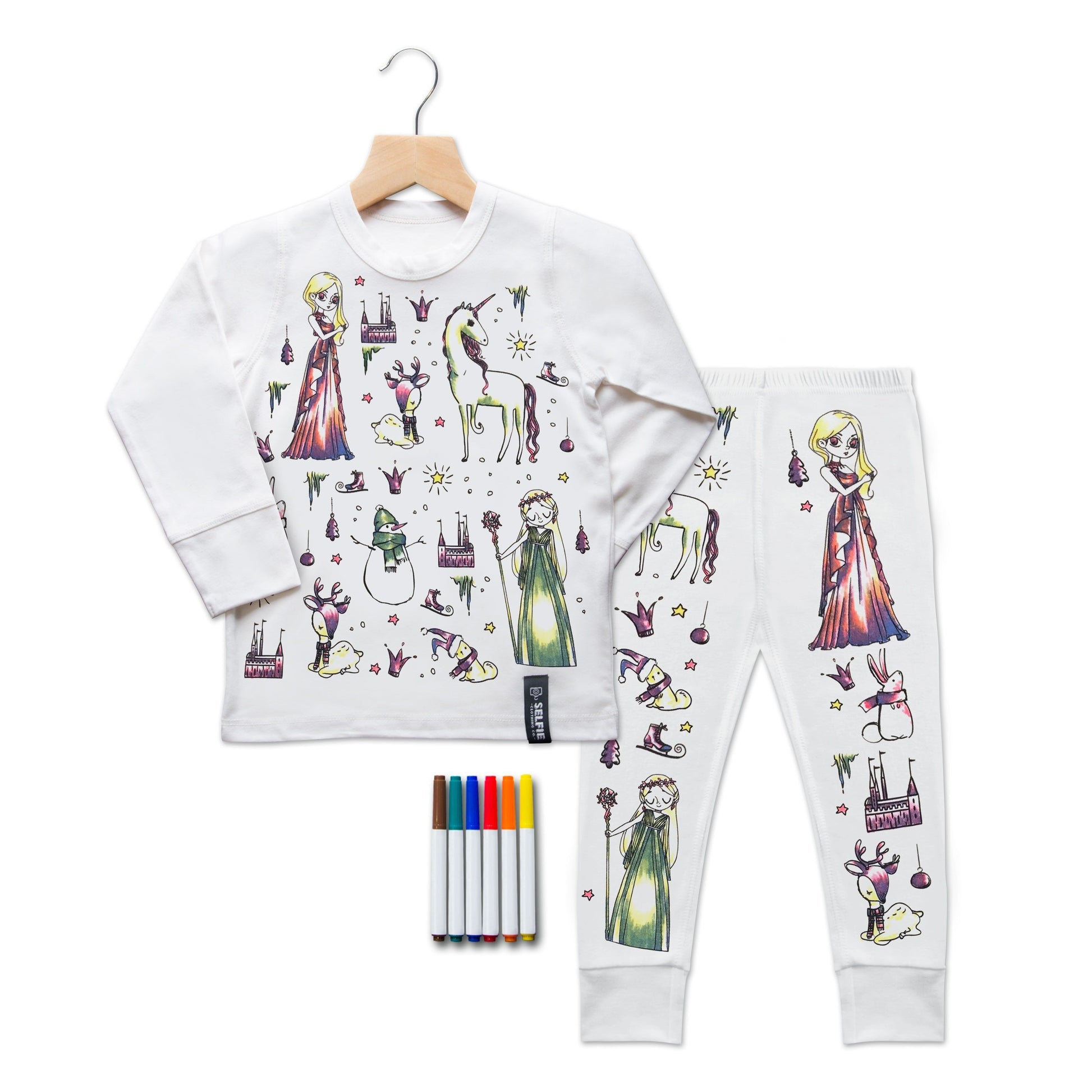 Pyjama à colorier aux couleurs de la reine des glaces Selfie Craft Co