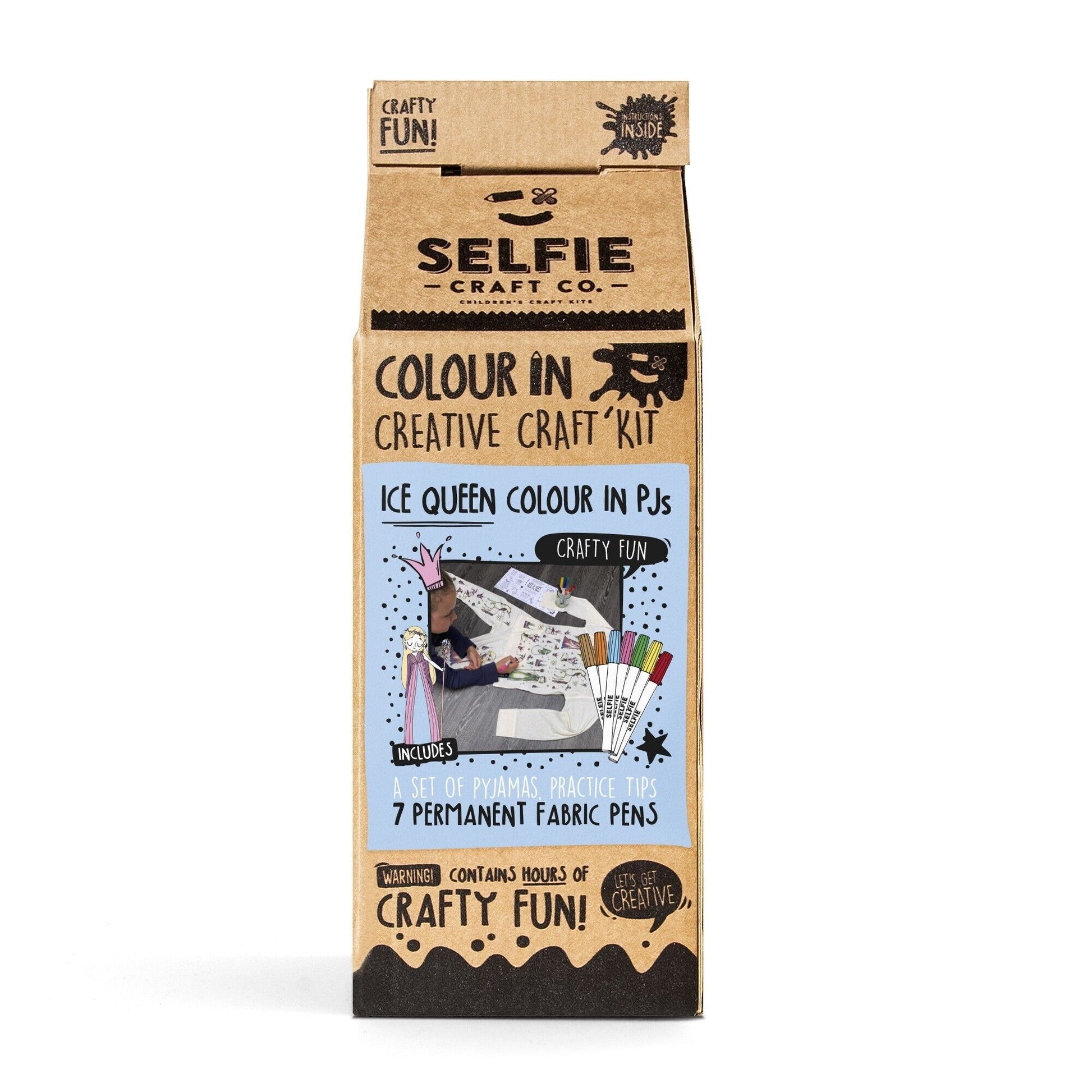 Pyjama à colorier aux couleurs de la reine des glaces Selfie Craft Co
