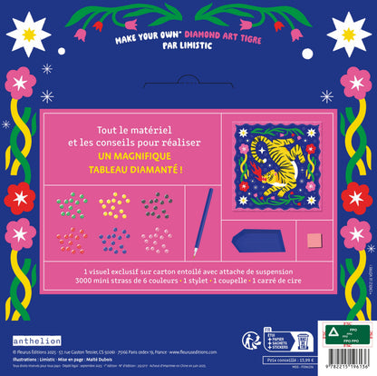 Diamond Art Limistic – Kit Tableau Diamanté | 3000 Mini Strass & 6 Couleurs Edition Fleurus