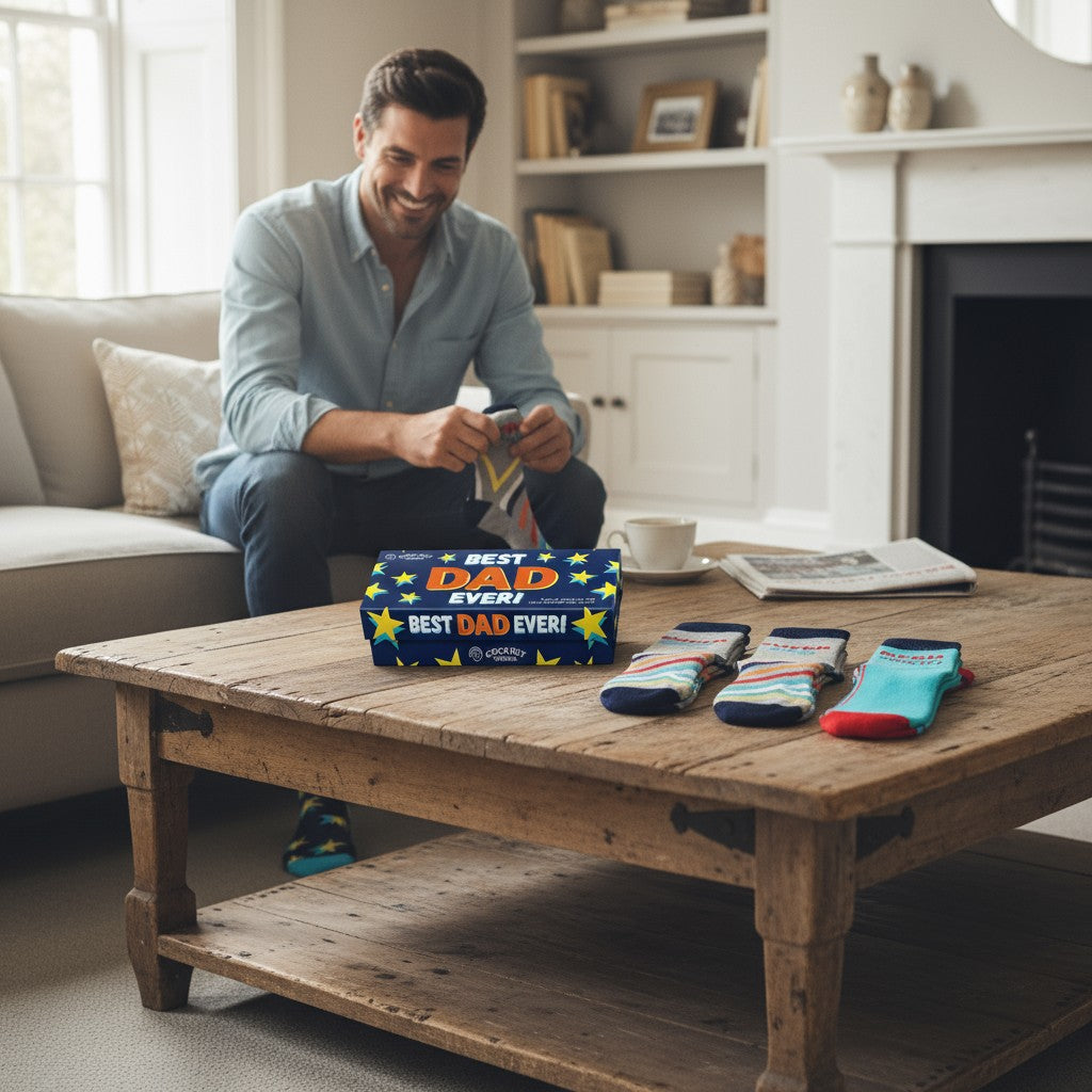 Coffret Chaussettes Best Dad Ever – United Oddsocks | 6 Chaussettes Impaires Fun | Taille 39-46 United Oddsocks