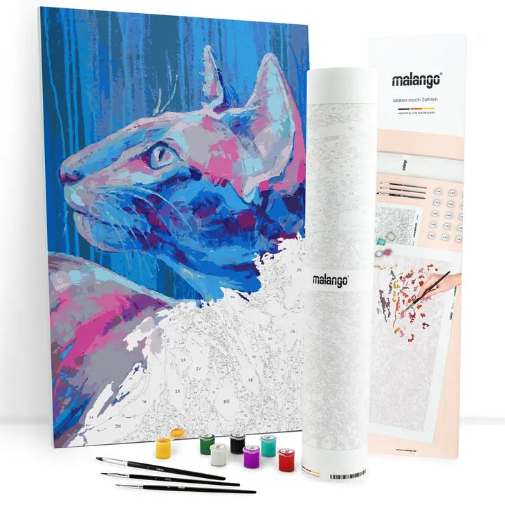 COFFRET PEINTURE AU NUMÉRO - Blue Sphynx malango