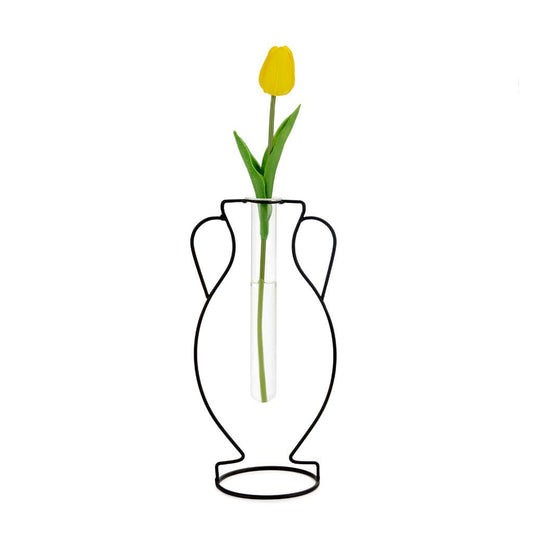 Vase Hellas Silhouette Noir – Métal & Verre Design Balvi Balvi