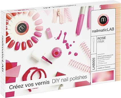 Kit DIY Fabrique de vernis à ongles roses NAILMATIC