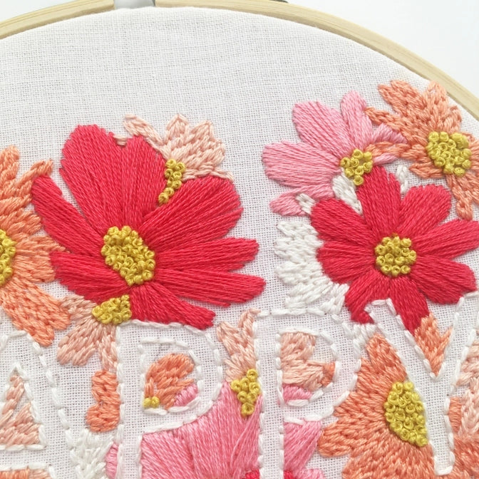 Kit de broderie florale - Happy Cinnamon