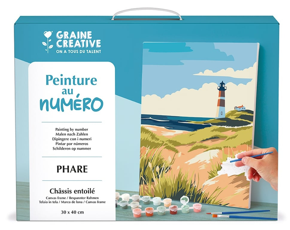 Peinture au numéro Graine Créative - Phare - 30 x 40 cm