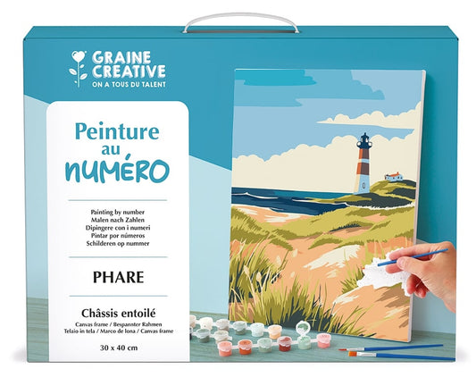 Peinture au numéro Graine Créative - Phare - 30 x 40 cm