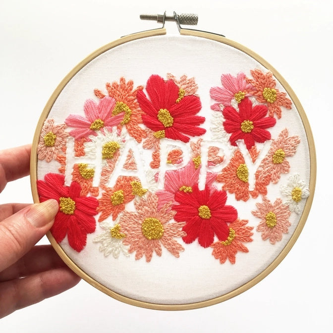 Kit de broderie florale - Happy Cinnamon