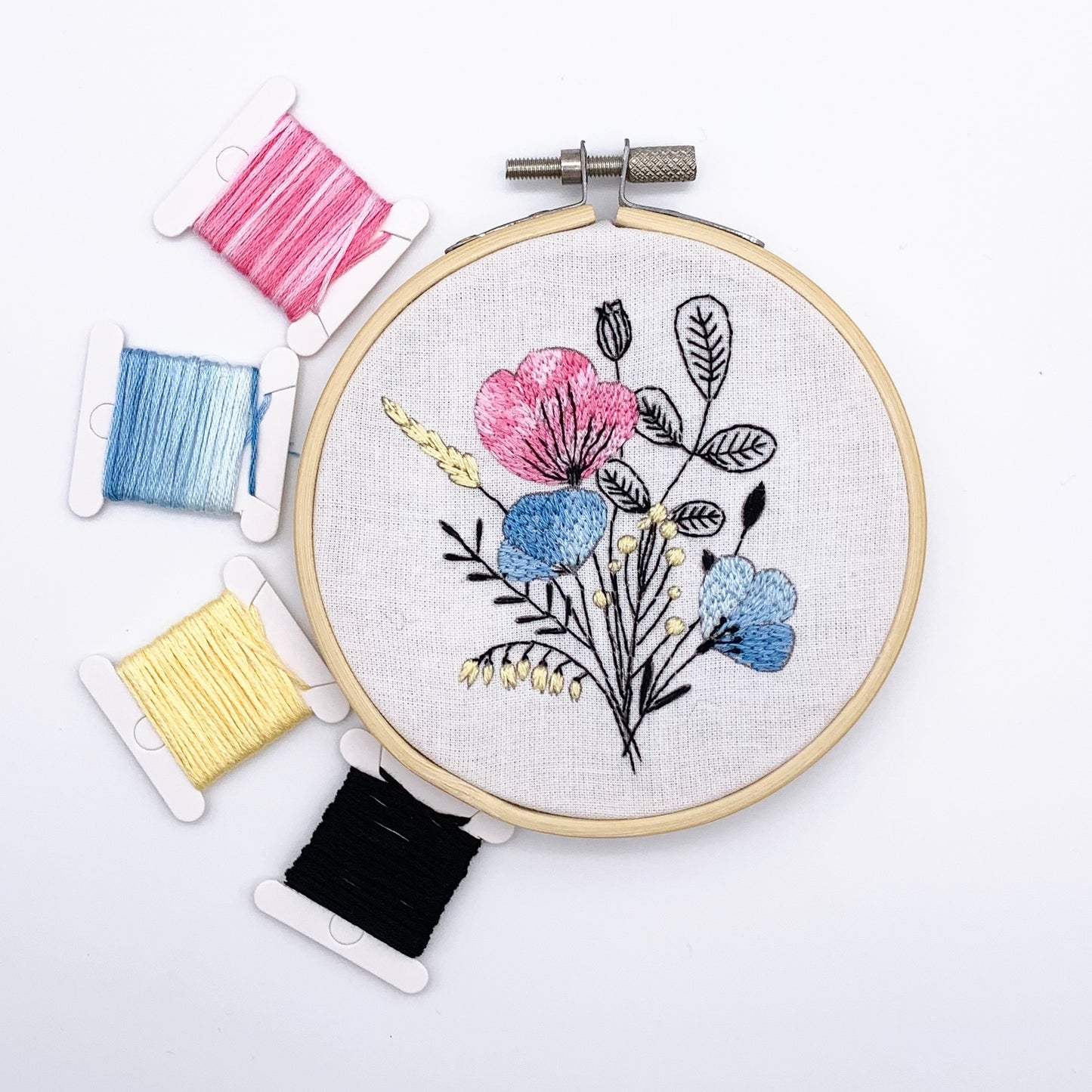 Mini kit de broderie florale