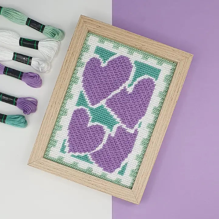 Canvas Kit - DIY - Hearts Stamp