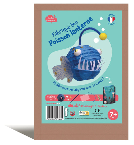 Coffret fabrication mobile poisson lanterne pour enfant + 1 livre - Kit bricolage/activité enfant