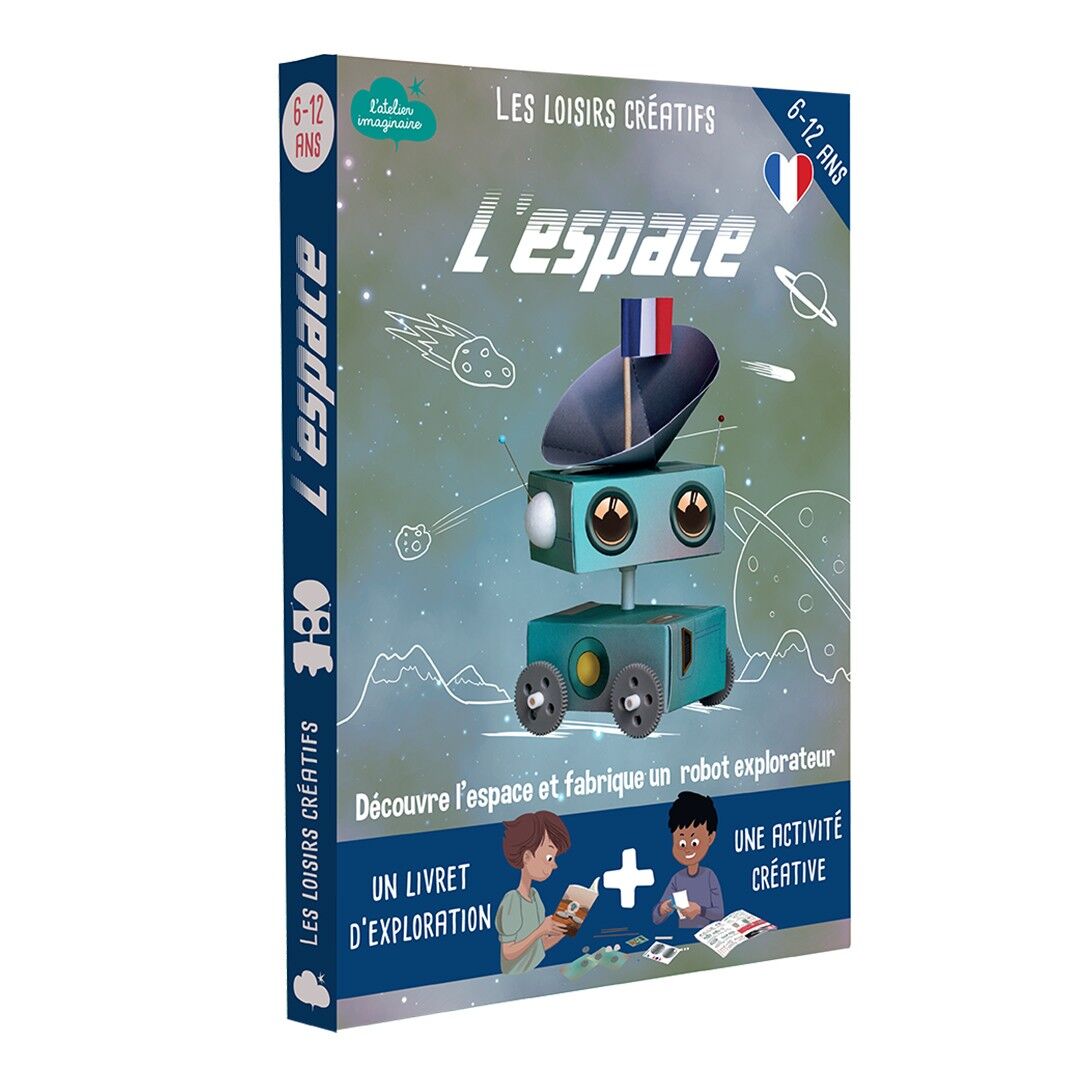 Coffret fabrication robot explorateur spatial pour enfant +1 livre - Kit bricolage/activité enfant