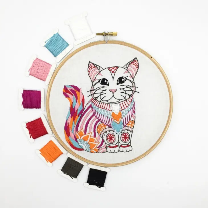 Kit Broderie Chat Cinnamon