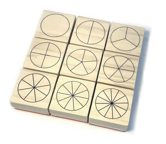9 round fraction stamps CREALIGN