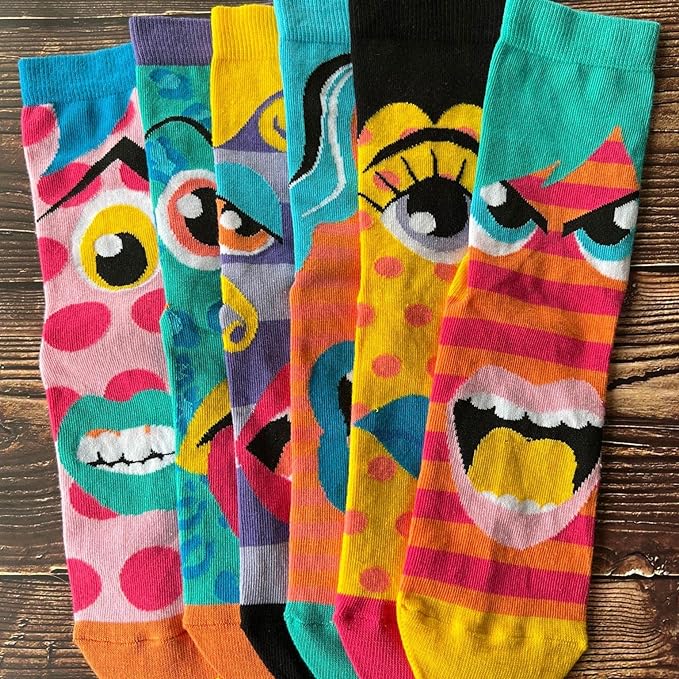 United Oddsocks - The Hotheads – Boîte de 6 chaussettes Odd pour femme – 37-42, Multicolore United Oddsocks