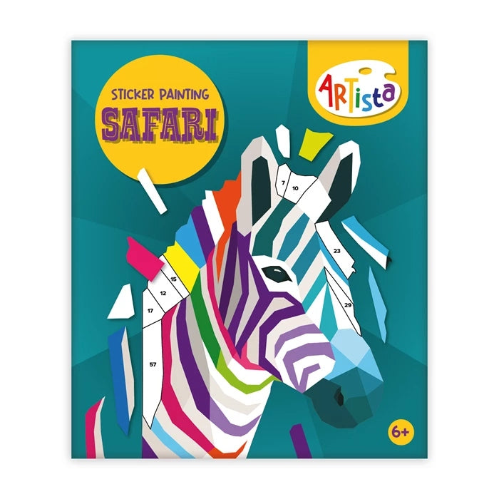 Livre Sticker Painting Safari – Activité Créative Autocollants pour Enfants