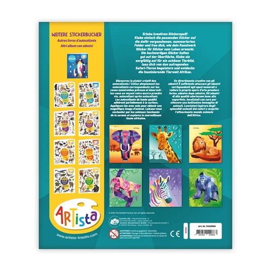 Livre Sticker Painting Safari – Activité Créative Autocollants pour Enfants