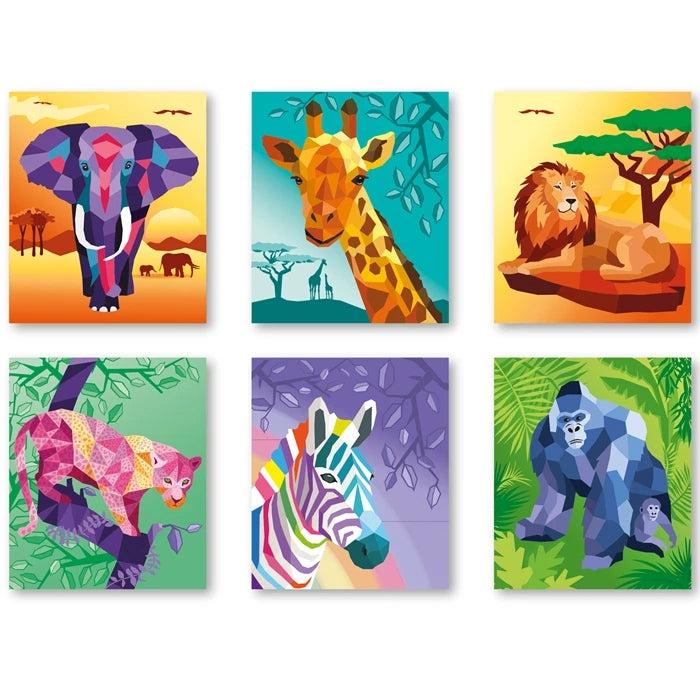 Livre Sticker Painting Safari – Activité Créative Autocollants pour Enfants
