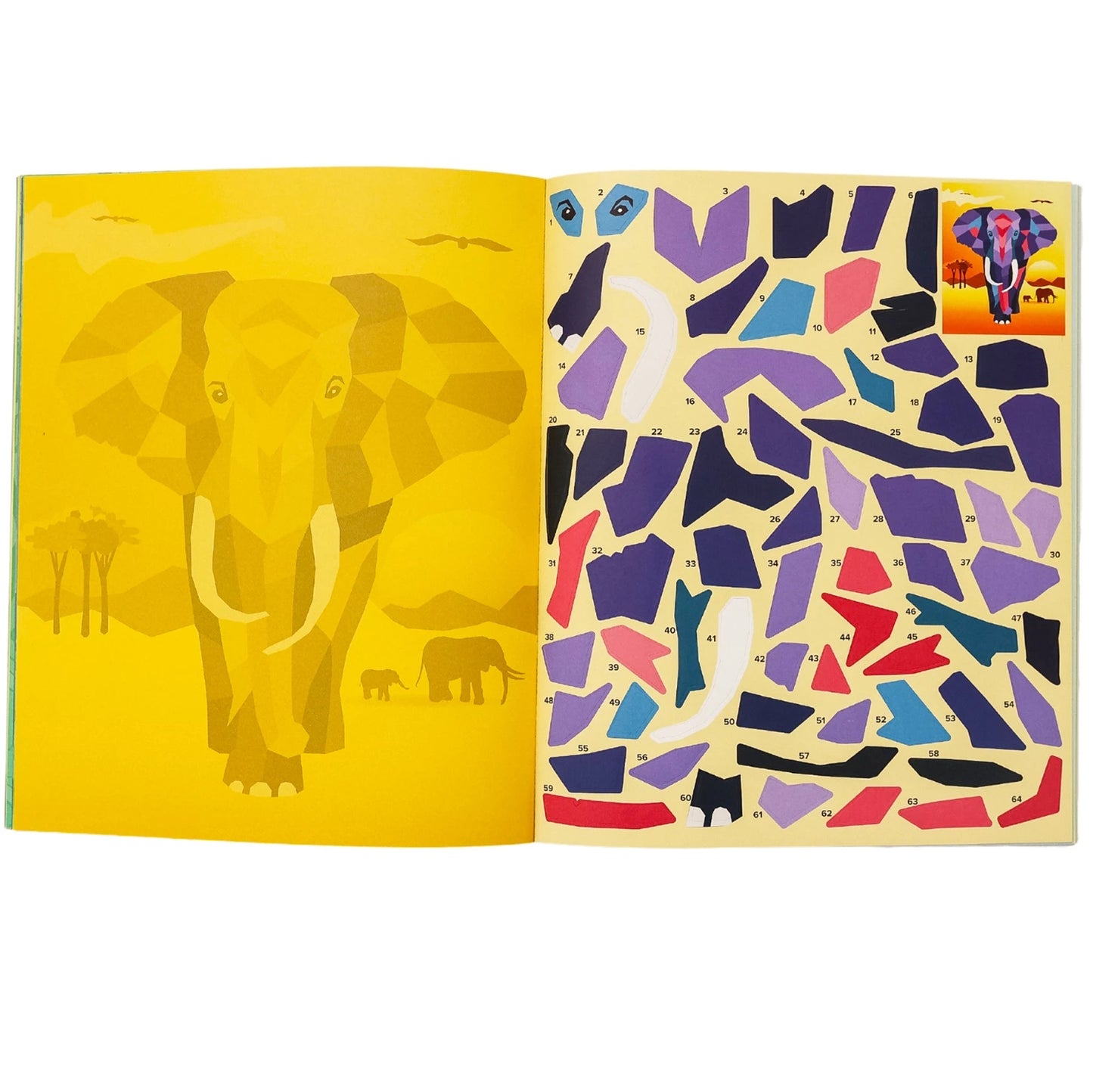Livre Sticker Painting Safari – Activité Créative Autocollants pour Enfants