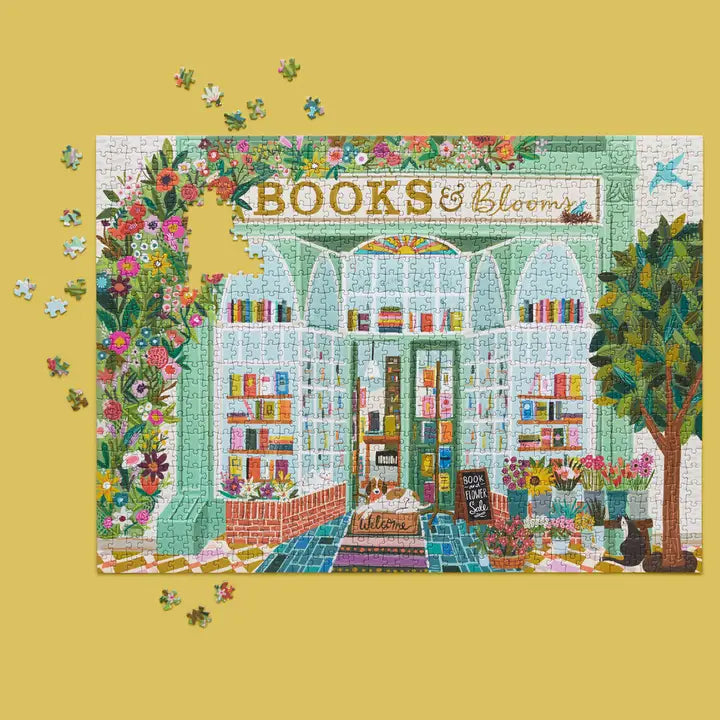 Livres et fleurs | Puzzle de 1000 pièces WerkShoppe