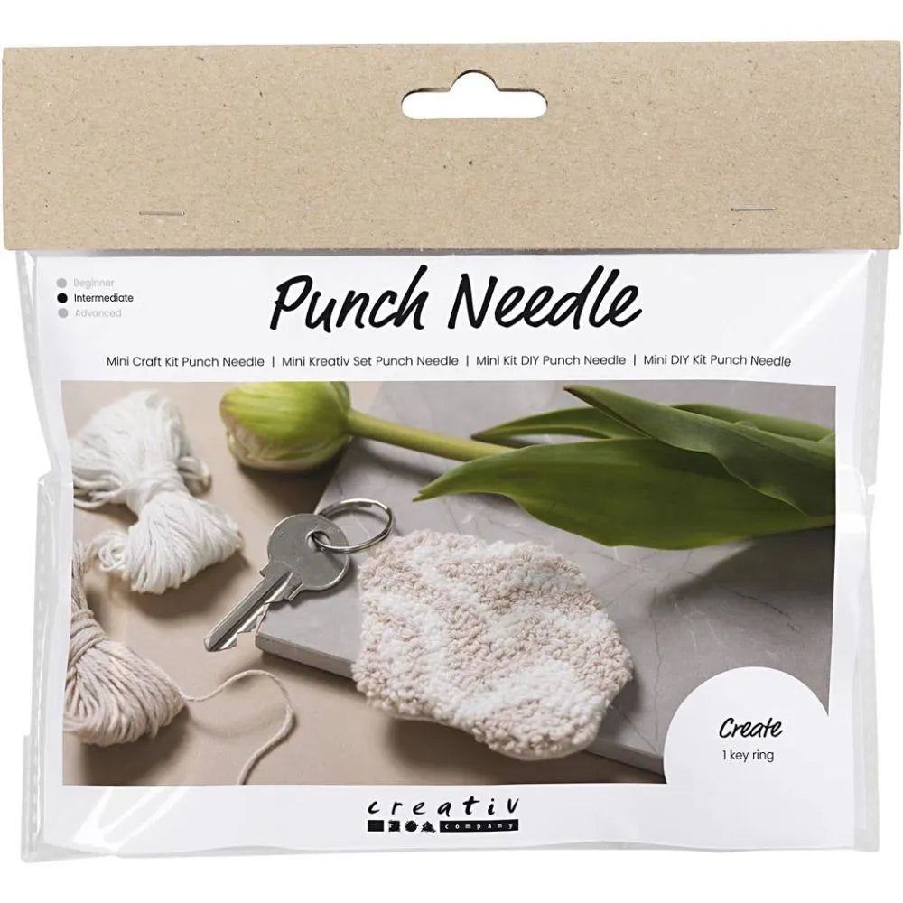 Mini Kit DIY Punch Needle Porte-clés, Beige Creative Compagny