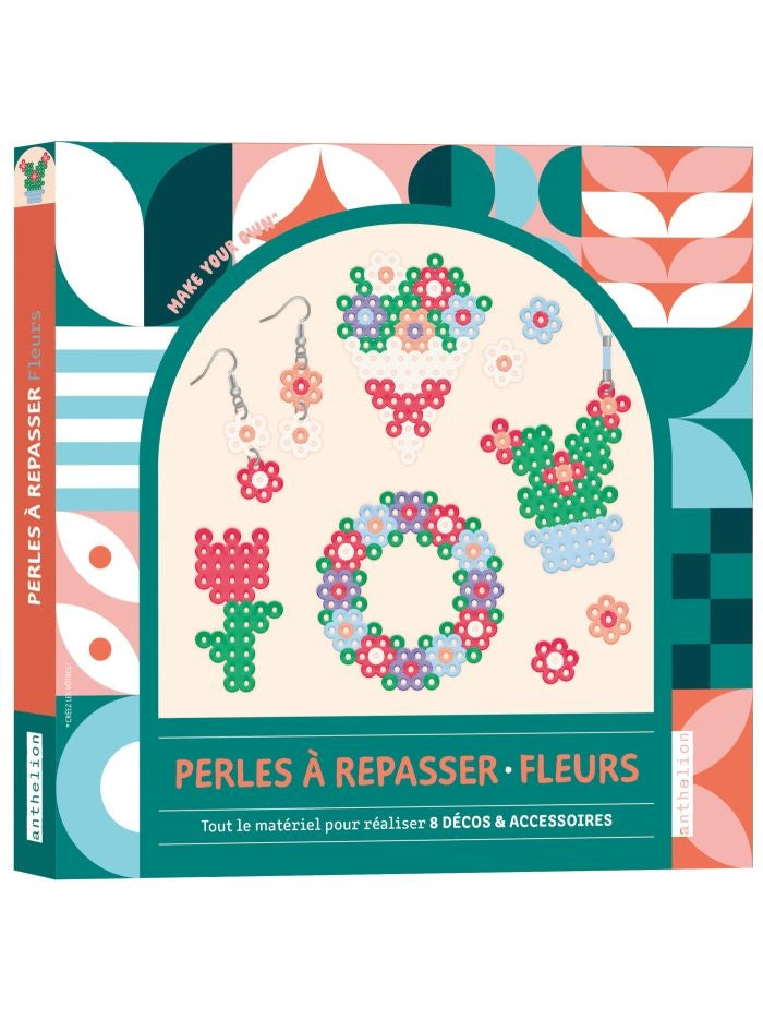 Perles à Repasser – Fleurs | Kit 750 Perles pour Créer 8 Accessoires Fleuris