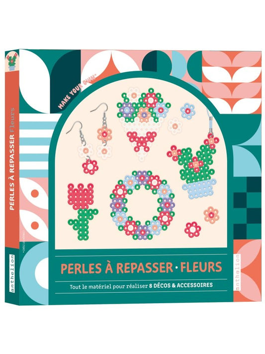 Perles à Repasser – Fleurs | Kit 750 Perles pour Créer 8 Accessoires Fleuris