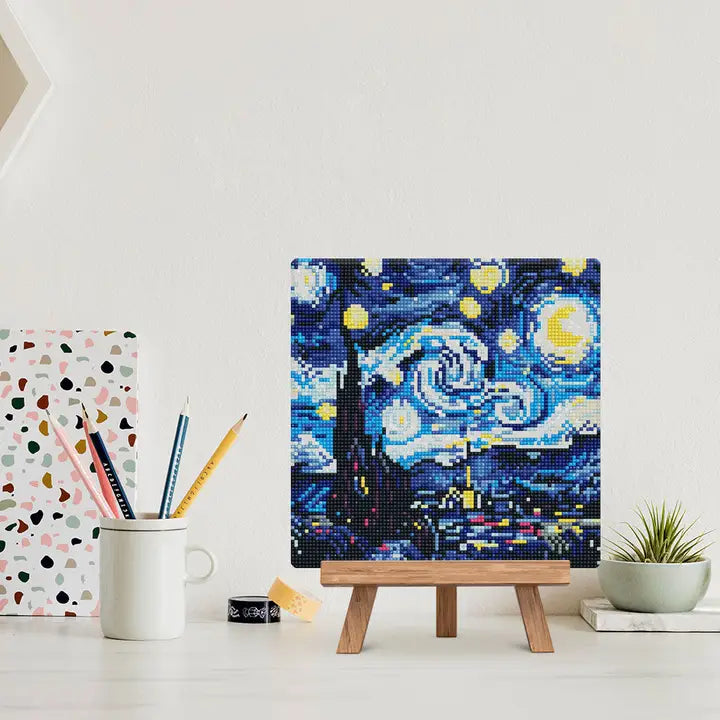 Mini Diamond Painting avec cadre Nuit Étoilée Vibrante Figured'art