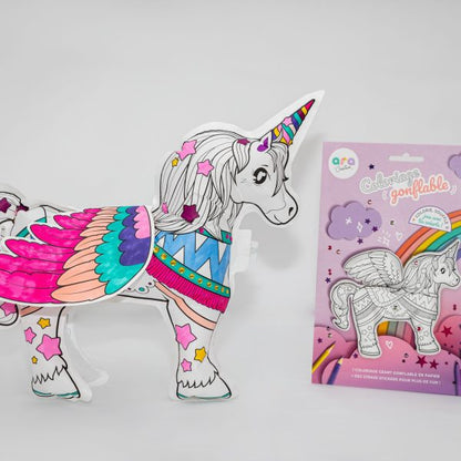 Coloriages gonflables - Licorne Géante à colorier