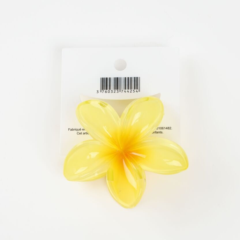 Pince à cheveux fleur vanille Grande pince crabe élégante et naturelle JOY!