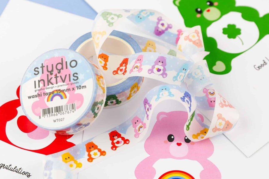 Washi Tape Care Bears – Ruban adhésif coloré Studio Inktvis Bullet Journal studio inktvis
