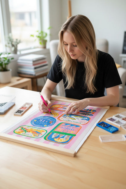 Coffret Petit Diamond – Diamond Painting “Sardine Cans” 30x40 cm | La Petite Épicerie LA PETITE EPICERIE