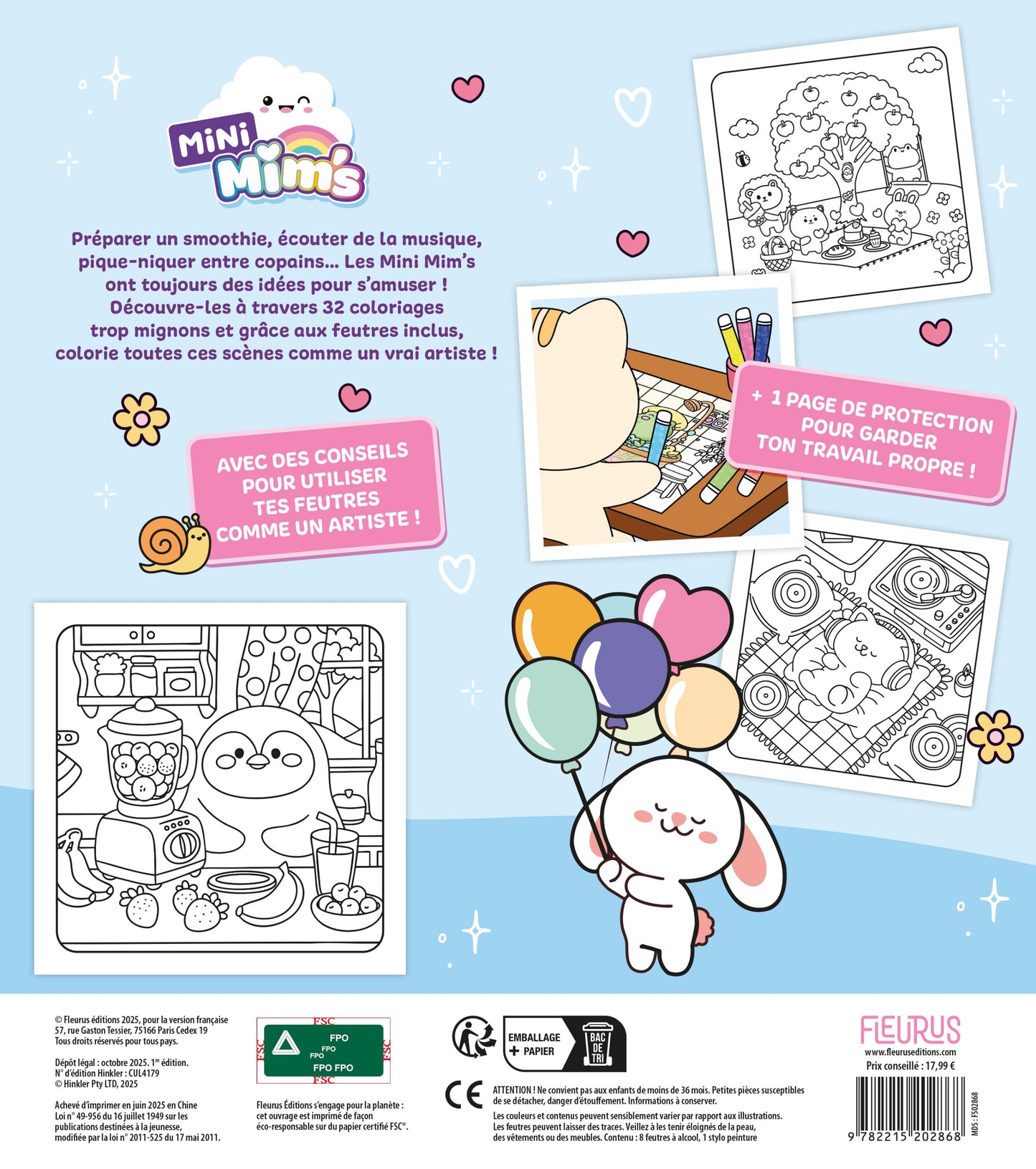 Coffret créatif de coloriage avec feutres à alcool pour enfant
