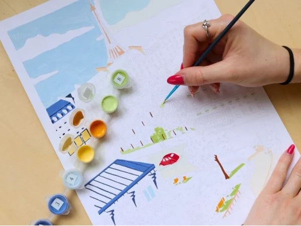 Coffret Peinture au Numéro – Un Printemps à Paris | Petit Pinceau x Mabel Sorrentino LA PETITE EPICERIE