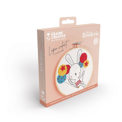Kit Broderie Partielle Lapin Volant – Graine Créative GRAINE CREATIVE