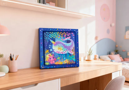 Kit créatif Baleine Licorne développant concentration et créativité