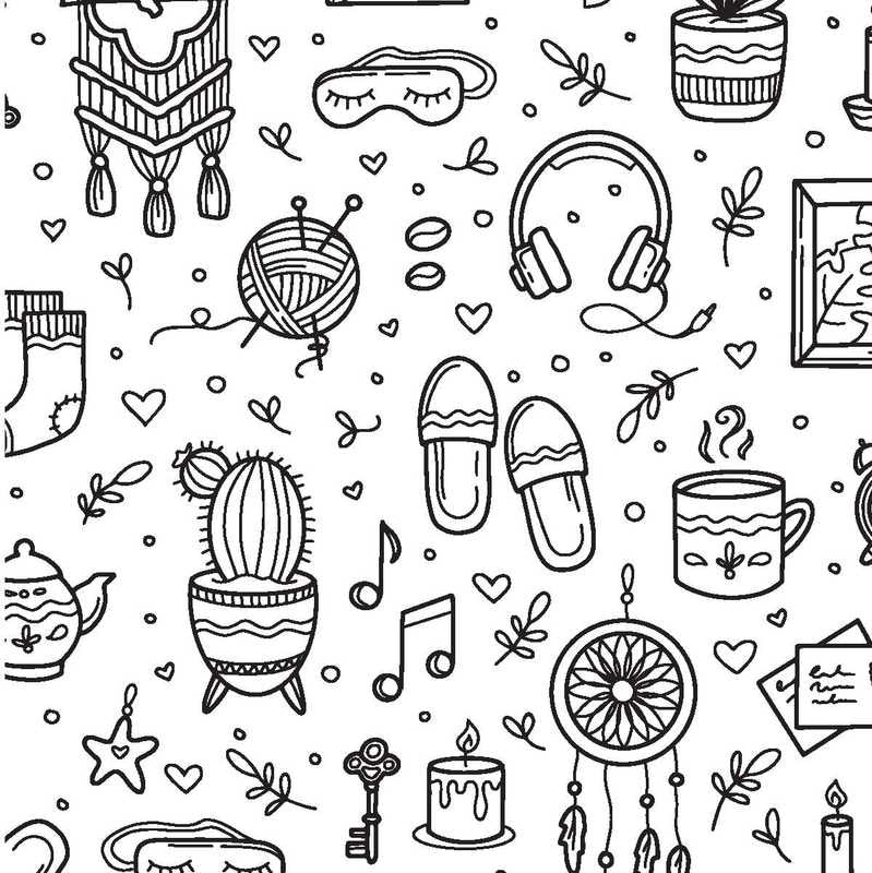 Maison cosy – Livre de coloriage déco intérieur cocooning Editions Marabout