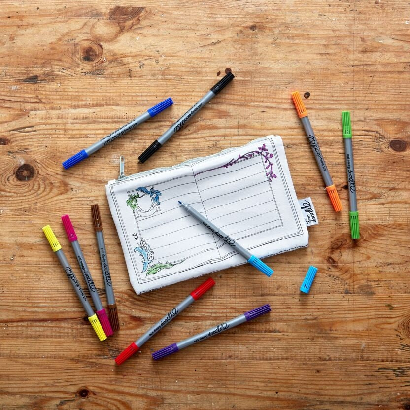 Trousse à colorier Contes de fées lavable – Trousse créative avec feutres eatsleepdoodle EU
