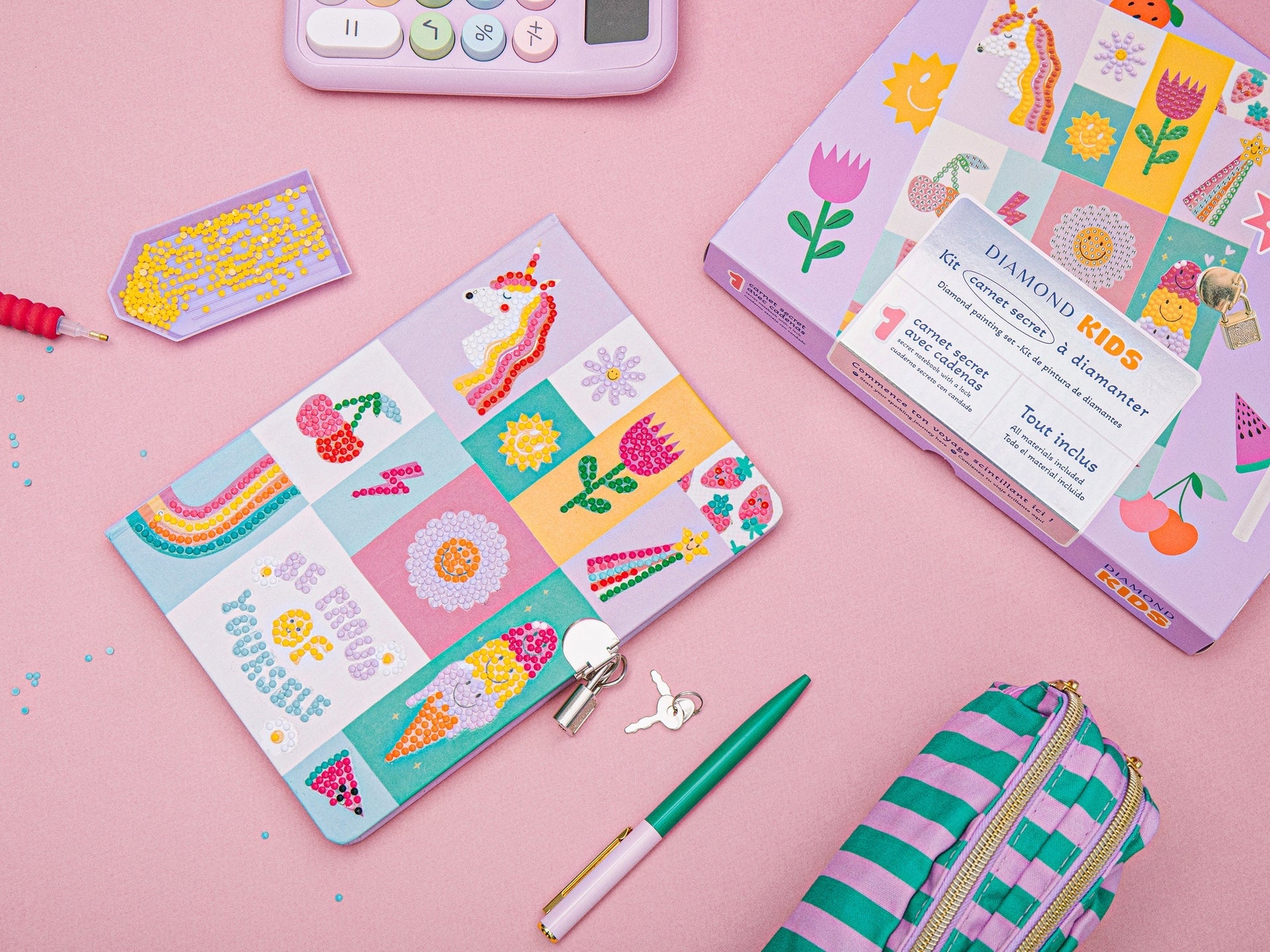 Petit Diamond Kids Carnet Secret – Coffret Créatif Diamond Painting Enfant dès 6 ans LA PETITE EPICERIE
