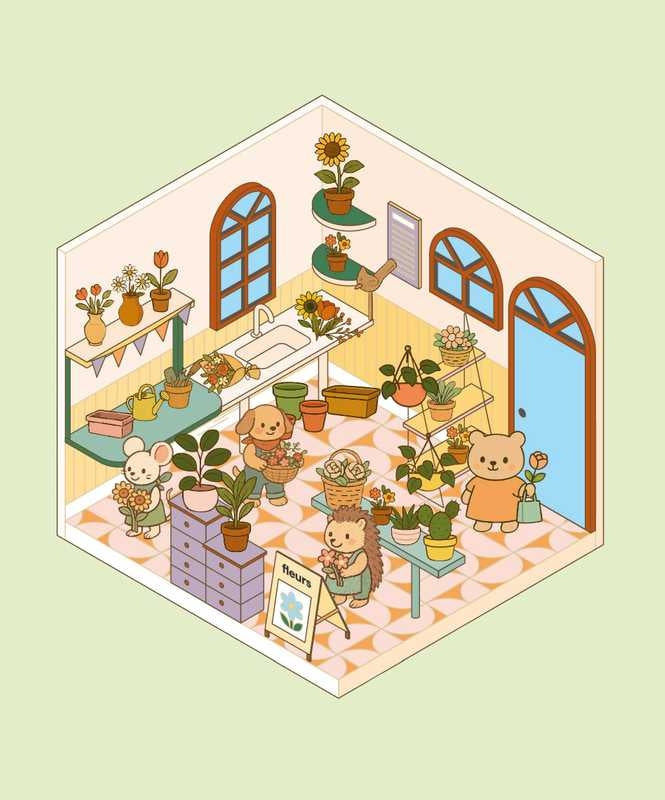 Cozy Stickers Repositionnables – Mon Petit Fleuriste | 700 stickers créatifs & 6 scènes florales Editions Marabout