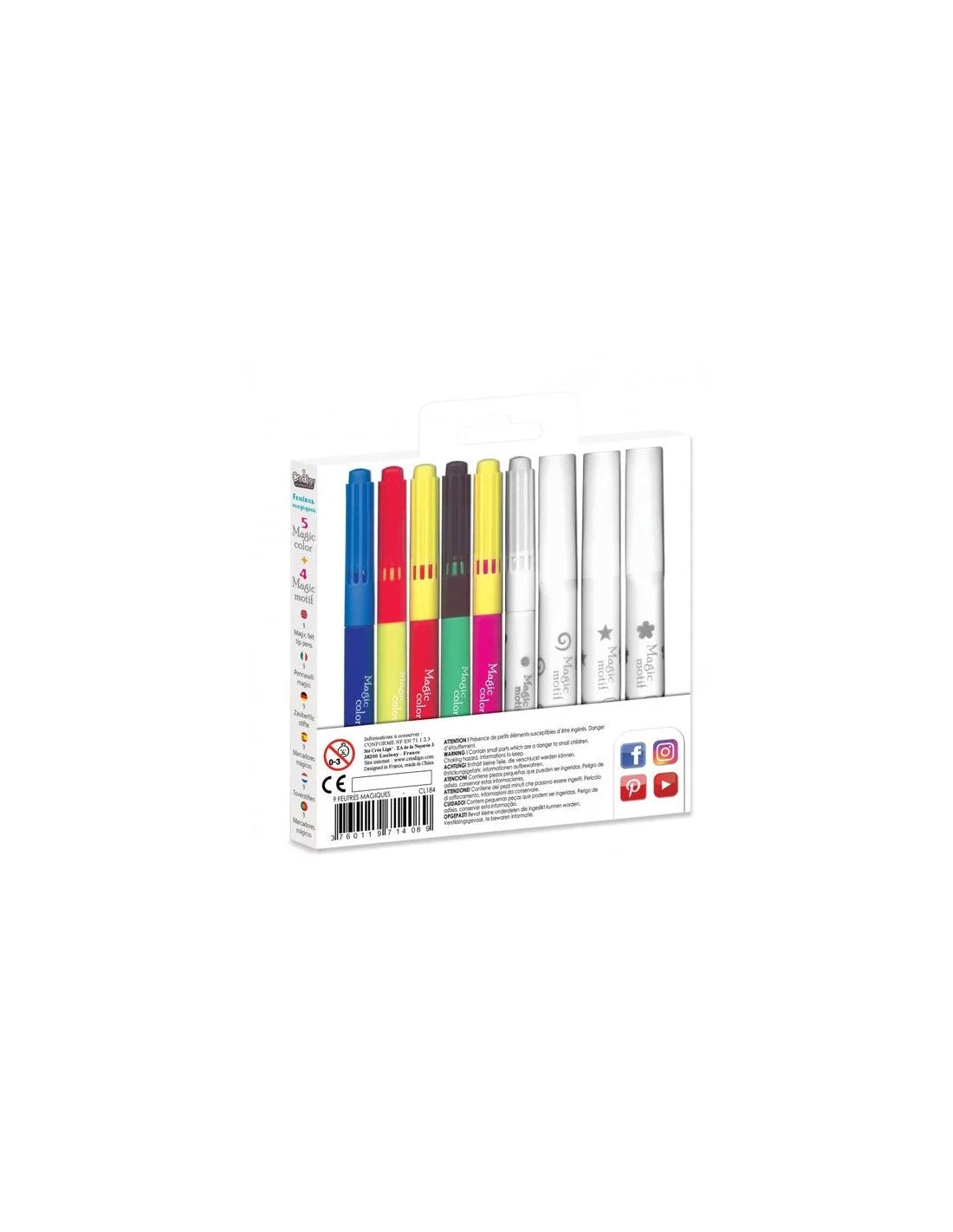 Feutres magiques motifs Créalign’ – Coffret créatif enfants Créa lign