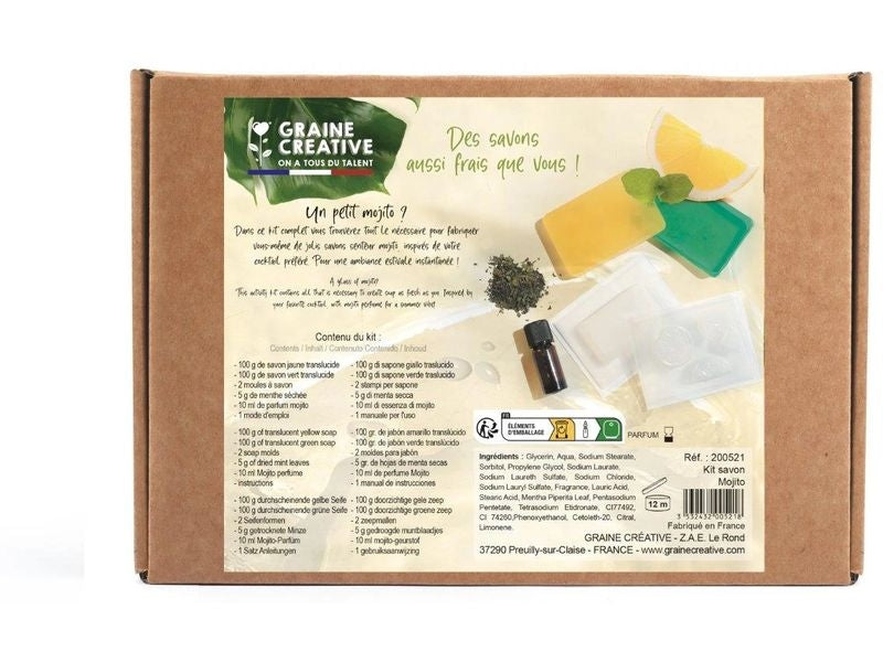 Kit Savon Mojito à la Feuille de Menthe – Graine Créative GRAINE CREATIVE