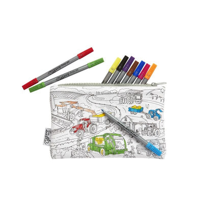 Trousse à colorier Véhicules – Cars, Trucks & Tracteurs lavable avec feutres eatsleepdoodle EU
