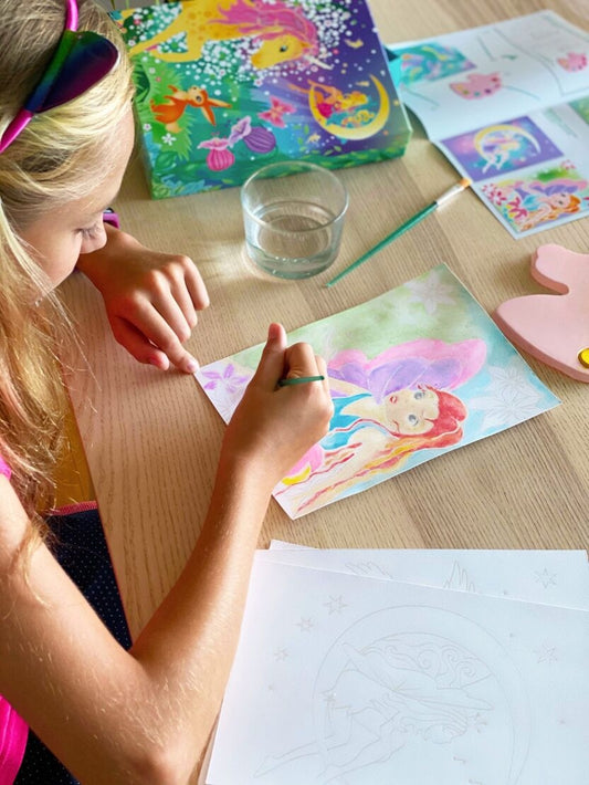 enfant peinture aquarelle licorne fée activité créative