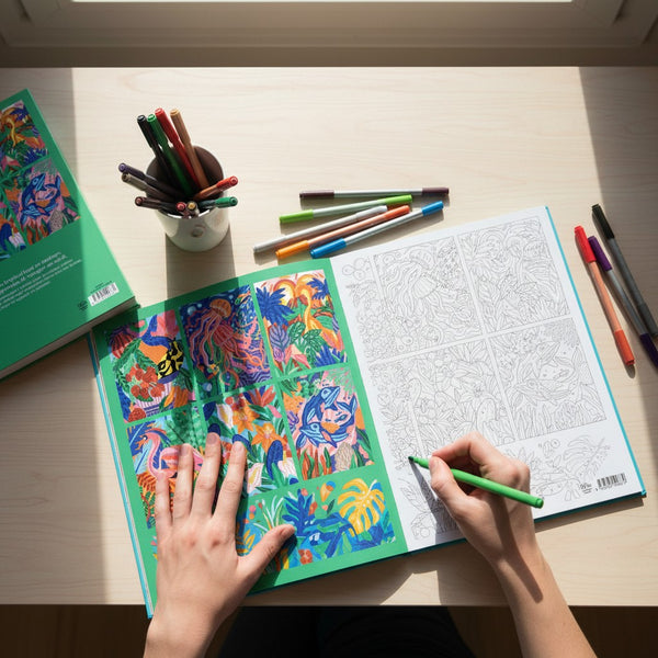 Coloriage tropical relaxant